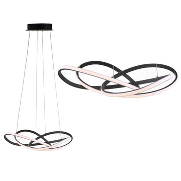 Alexia 25" Abstract Integrated LED Metal Adjustable Pendant - JONATHAN Y
